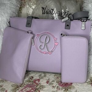 Thirty-One Light Purple Tote with Accessories